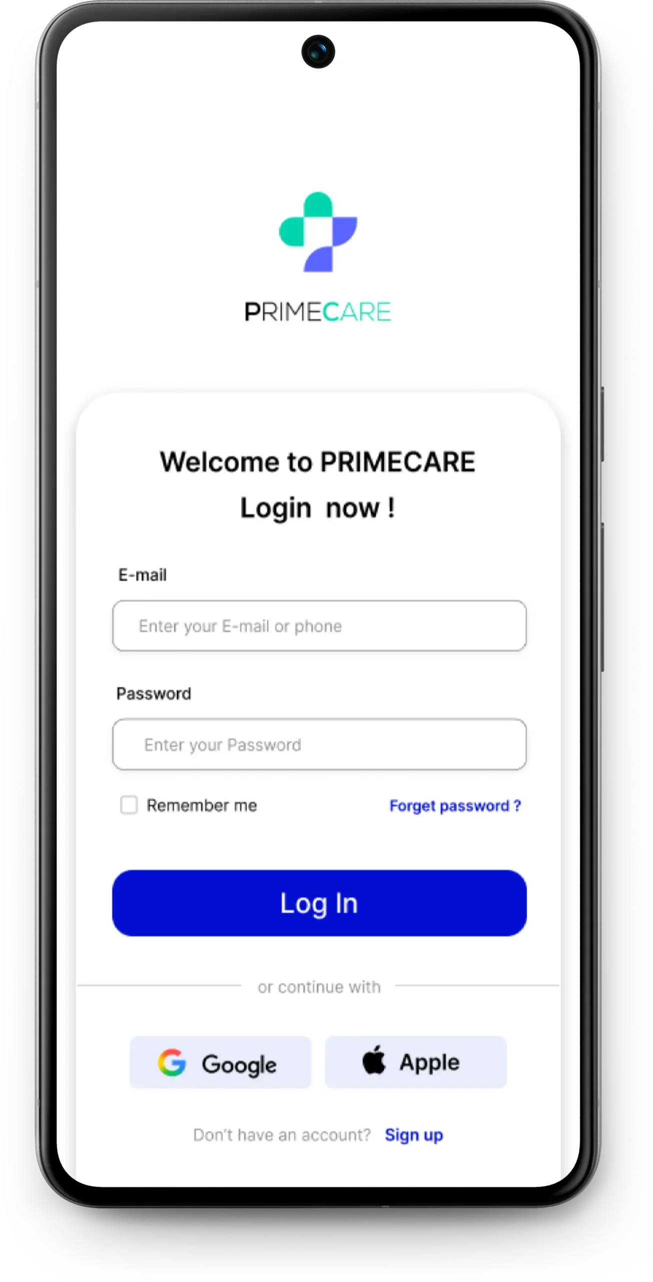PrimeCare Screen 2
