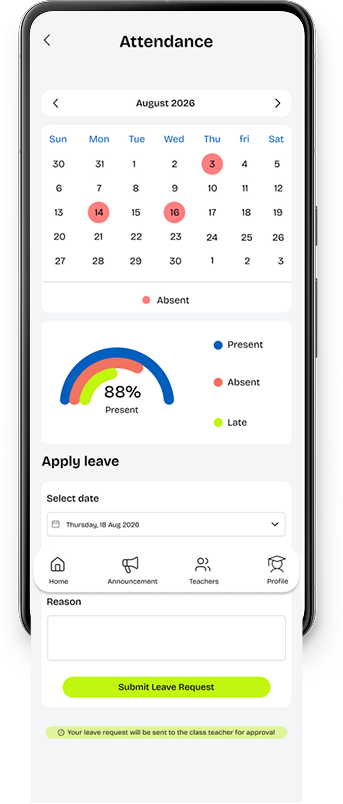 Bright Public School app screen 11